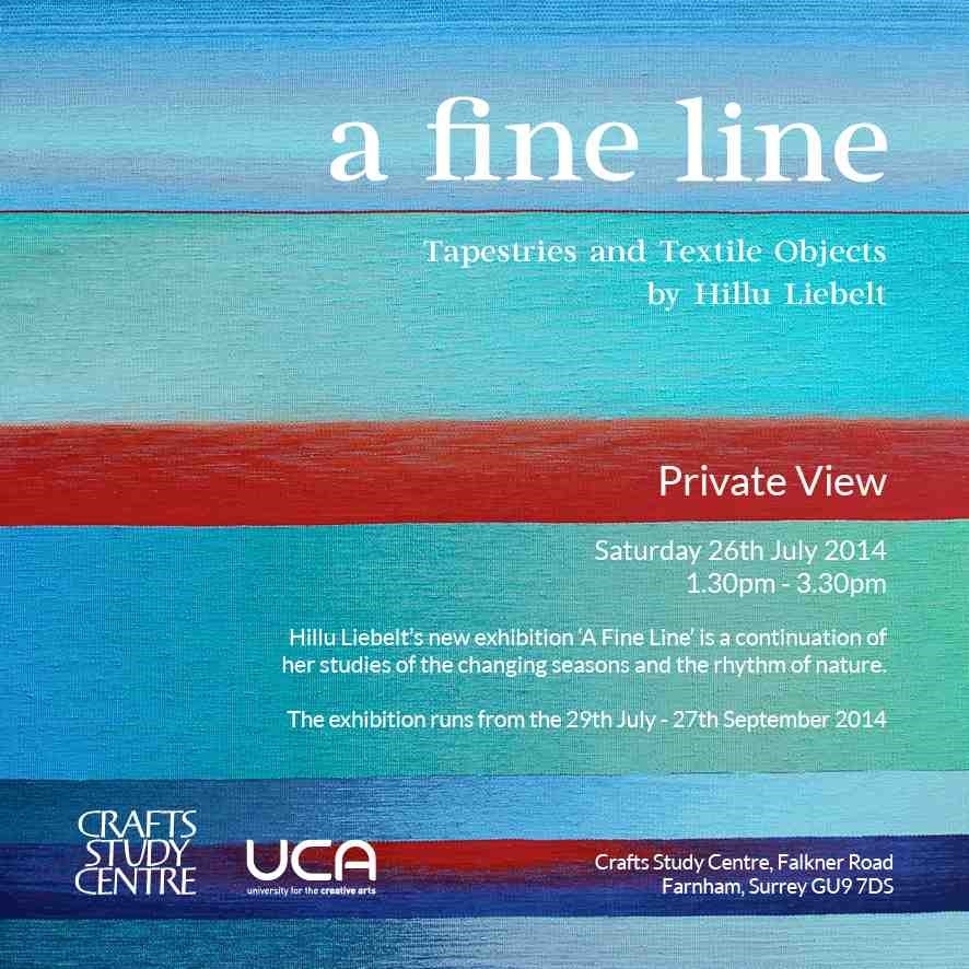 Hillu Liebelt's exhibition, A FINE LINE, at the Crafts Study Centre