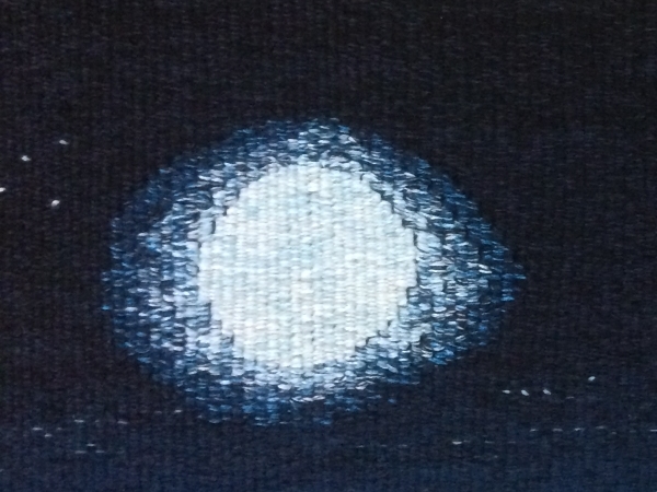 Blue Moon - detail of a tapestry by Eleonora Budden