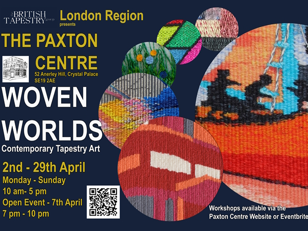 Woven Worlds - contemporary tapestry art (poster)